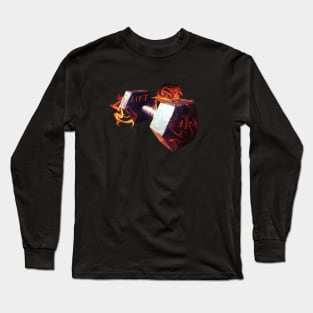 Dumbbell with Flames Long Sleeve T-Shirt
